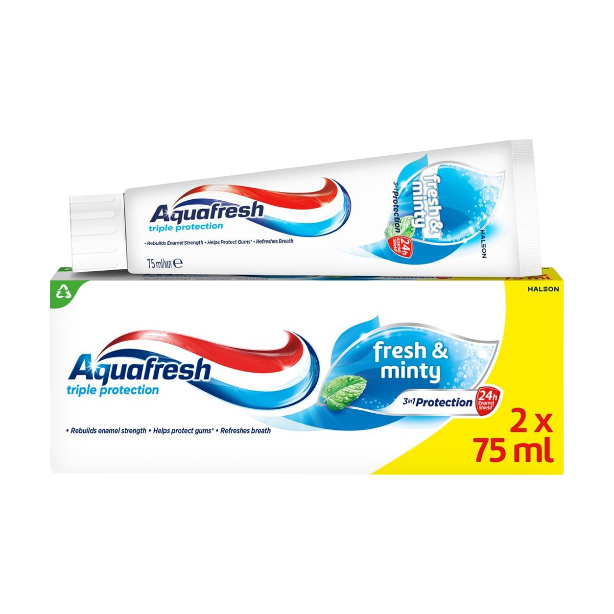 Зубна паста Aquafresh освіжаюча-м'ятна, 2*75 мл